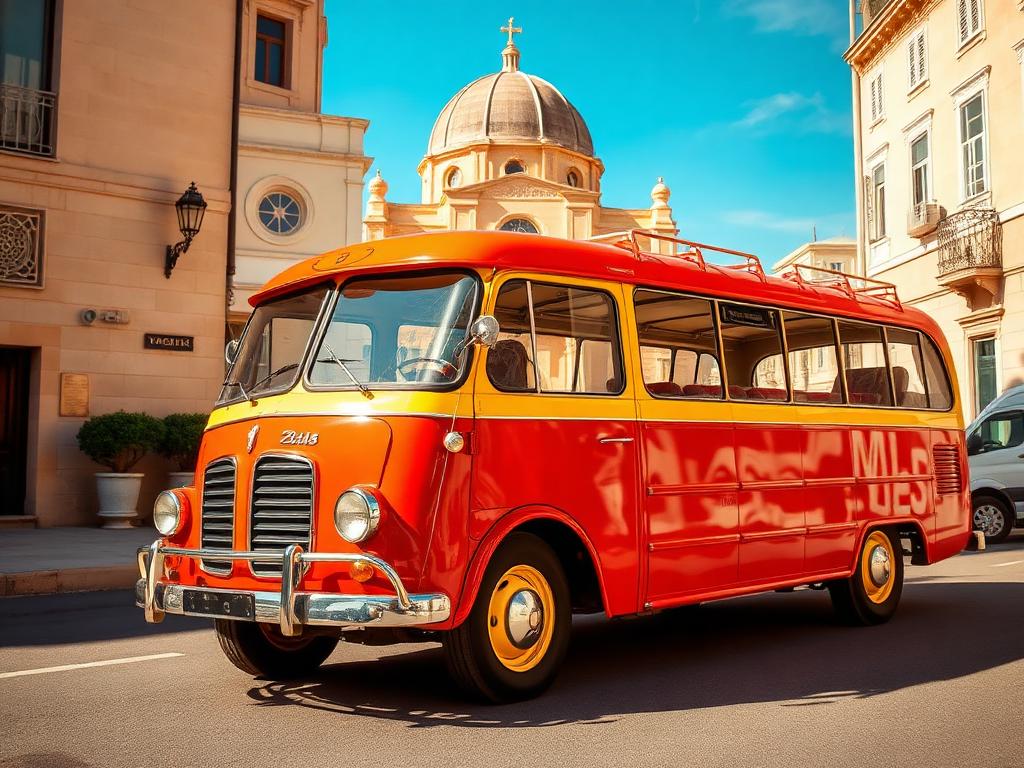 Vintage bus tour, Aviation Museum & Mosta — things to do in Malta